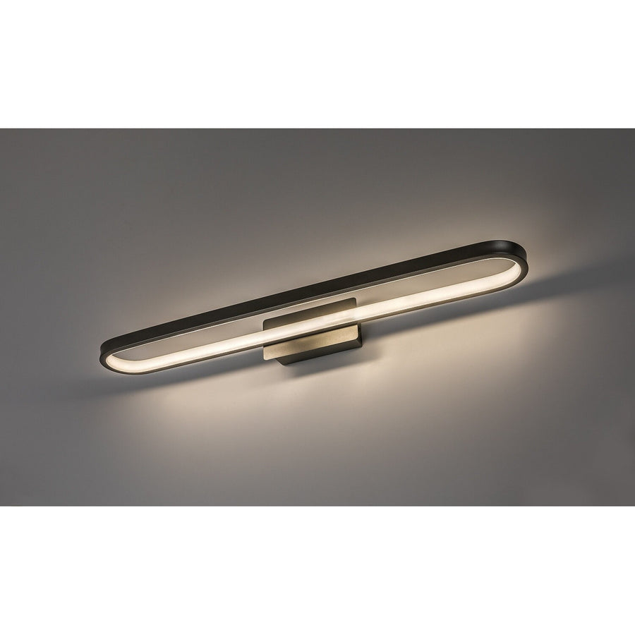 Badrumsvägglampa, Odran, LED 18 W, 1350 lm, 4000 K, L 60 cm, gunmetal, IP44, 75115
