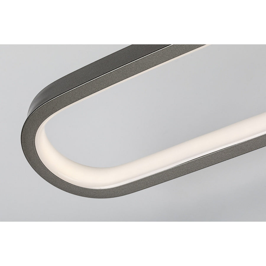 Badrumsvägglampa, Odran, LED 18 W, 1350 lm, 4000 K, L 60 cm, gunmetal, IP44, 75115