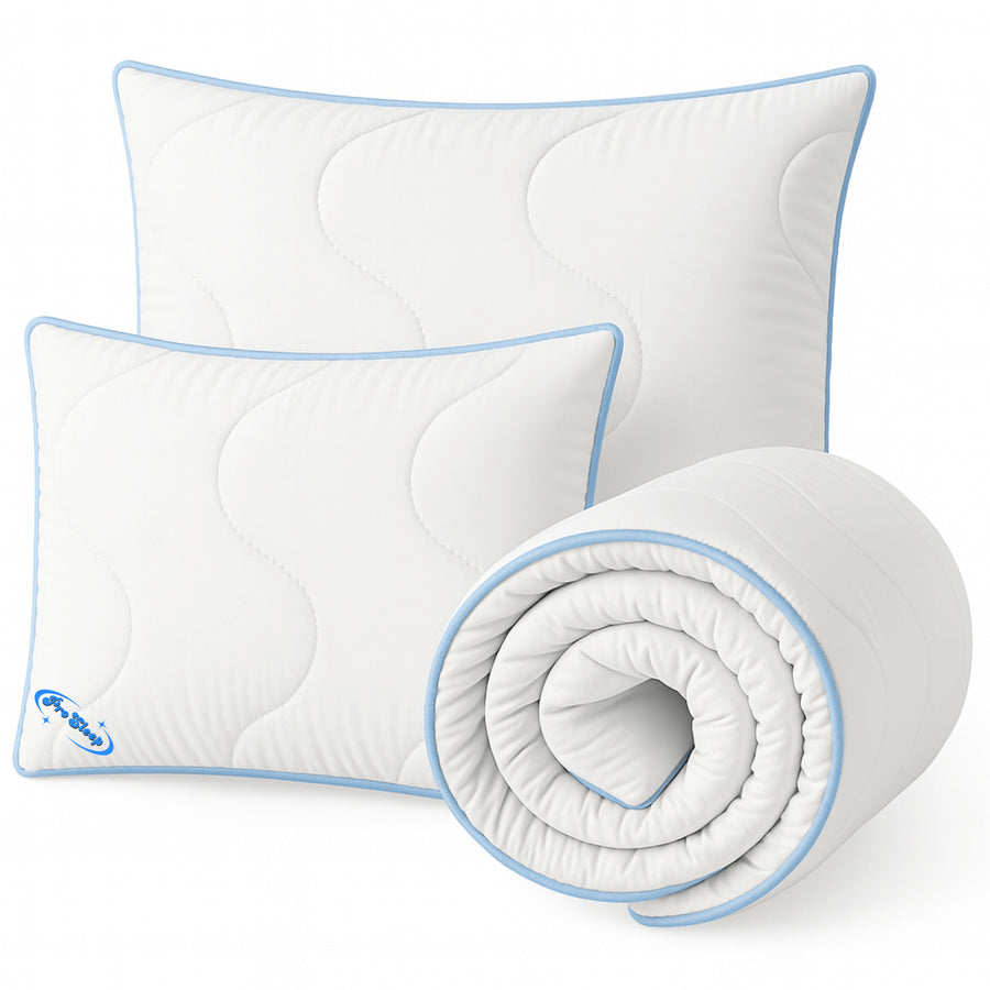 Antiallergisk, quiltad vintertäcke 200x200 cm + 2 kuddar från ProSleep