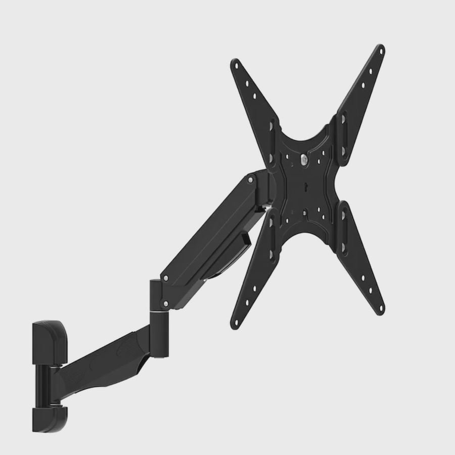 Maclean TV-fäste, för TV eller bildskärm, gasfjäder, 2 armar, höjdjustering 25cm, 32"-55", 22kg, Svart, MC-784