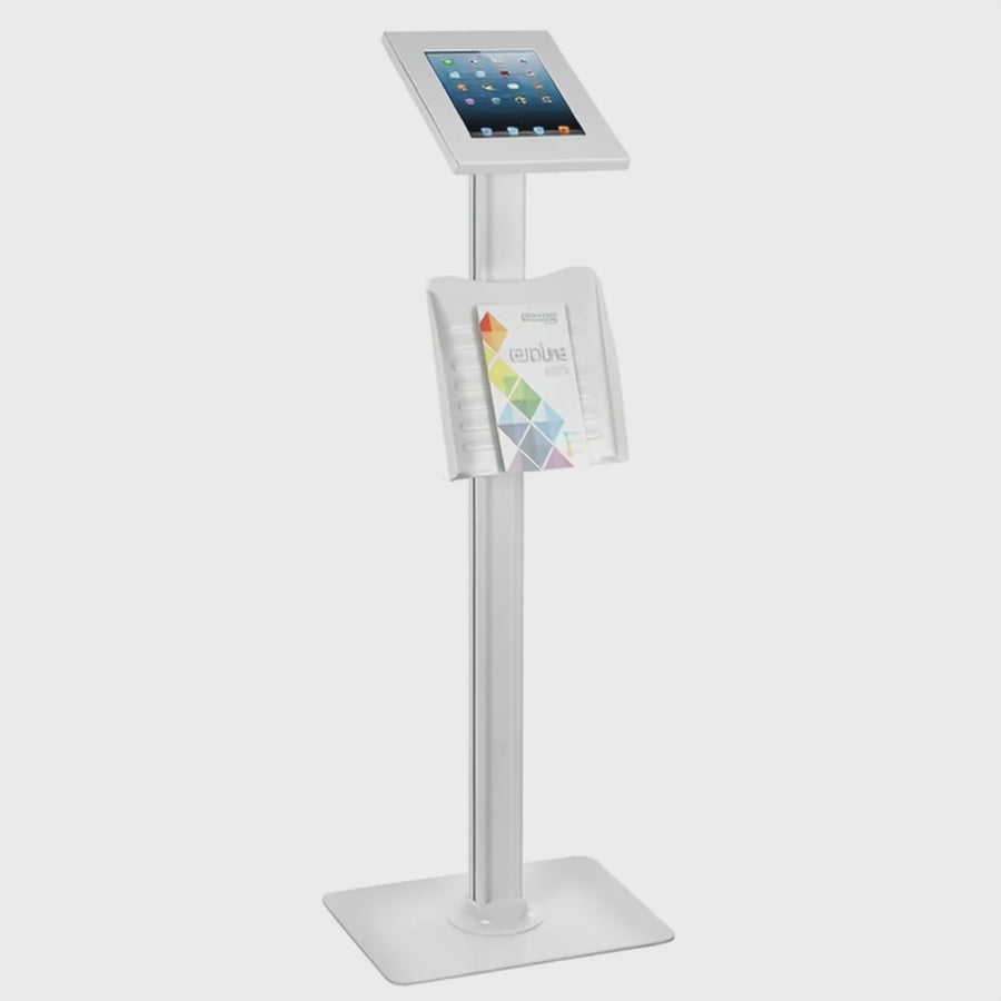 Maclean surfplatta reklamställ, golvställ med låsanordning, 9,7"/10,2" iPad, 10,5" iPad Air/iPad Pro, 10,1" Samsung Galaxy Tab A (2019), MC-724