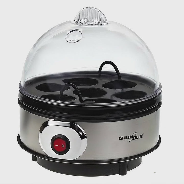 GreenBlue automatisk äggkokare, effekt 400W, upp till 7 ägg, måttkopp, 220-240V~, 50 Hz, GB572