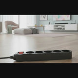 Maclean Energy power strip MCE183 Förlängningskabel med 5 uttag med strömbrytare