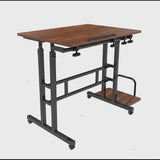 Maclean mobilt laptopbord skrivbord, svart, skiva 80x60cm, 50kg max, höjdjustering 67-115 cm, MC-124 B