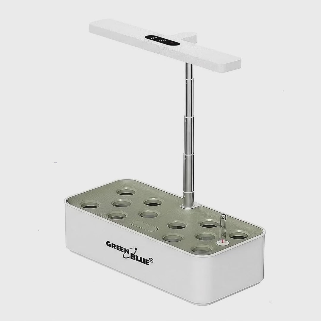 GreenBlue Intelligent odlingssystem för inomhusväxter, SMART kruka, 4L kapacitet, för 12 växter, fullspektrum LED, GB133