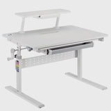 Ergo Office barnbord, höjdjusterbart, grått, max 40kg,900x600mm, ER-483