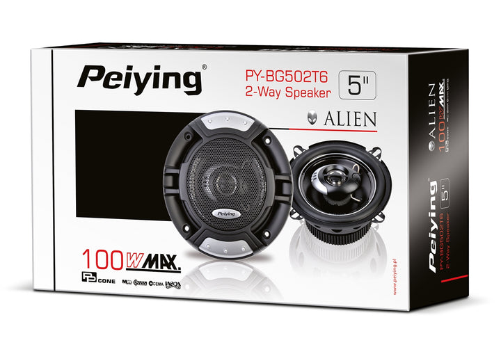 Peiying Alien PY-BG502T6 2-vägs 5'' 100W bilhögtalare