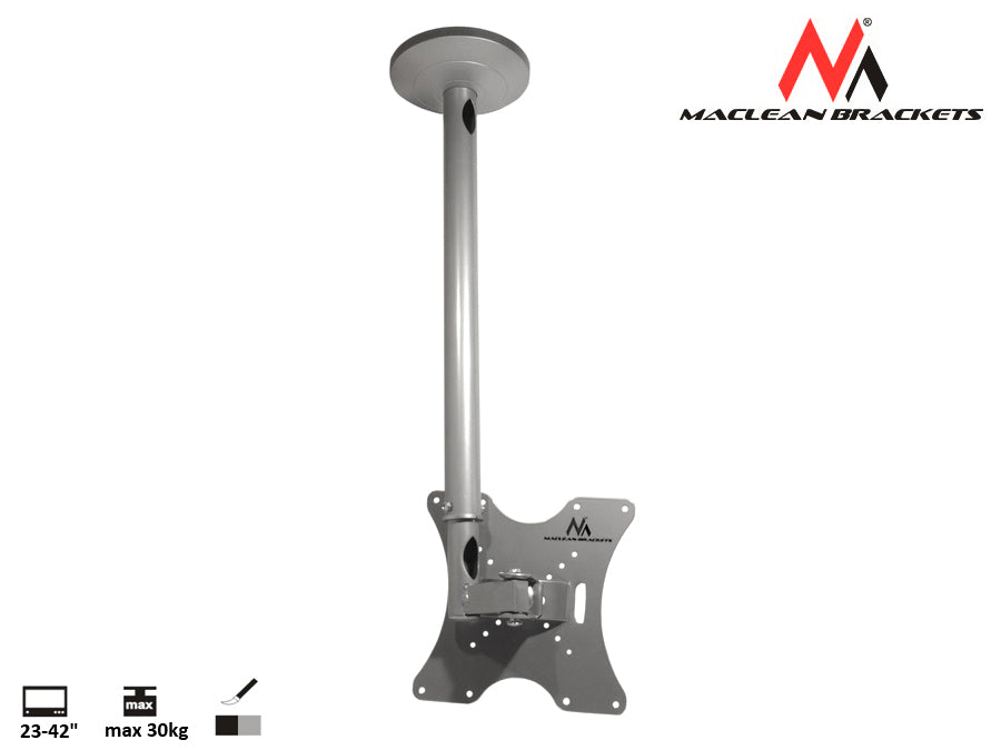 Takmonterat TV-fäste Maclean, 23-42", 30 kg, silver, MC-504A S