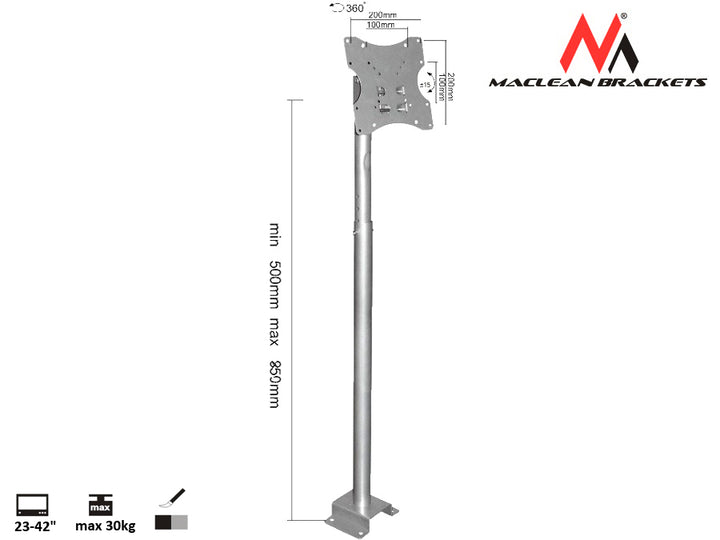 Maclean MC-504A Justerbart takfäste 23 "-42" 30kg