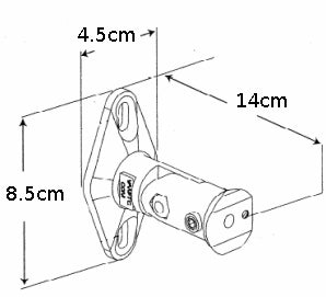 Maclean MC-528 väggmontering av högtalarfäste 2 PCS Justerbar universell solid