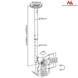 Takmonterat TV-fäste 23-42" 50 - 85 cm 30kg Maclean MC-504A B svart