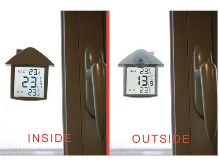 Perel digital termometer, inomhus/utomhus, tydlig LCD-display, WC216