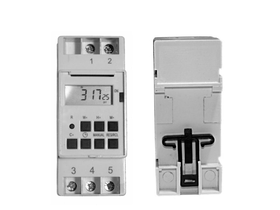 Maclean digital timer, DIN-skena, 10 program, max 156 program, 3600W, MCE09