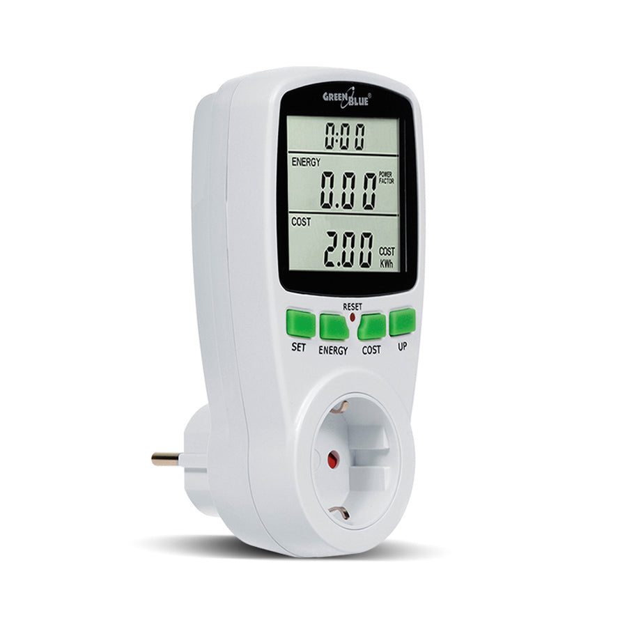 GreenBlue GB202G Energimätare Wattmeter med uttag max. 16 A 3600W 230V