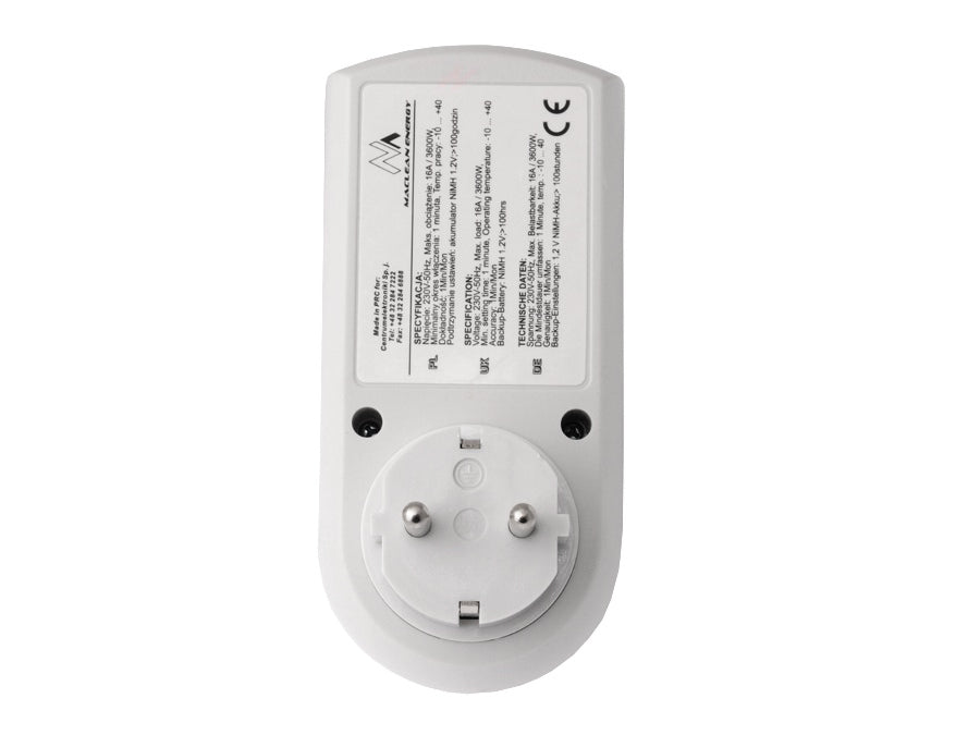Maclean digital timer, f. slump, timer, 10 prog, max 156 program, tyskt uttag, 3600W, MCE05G