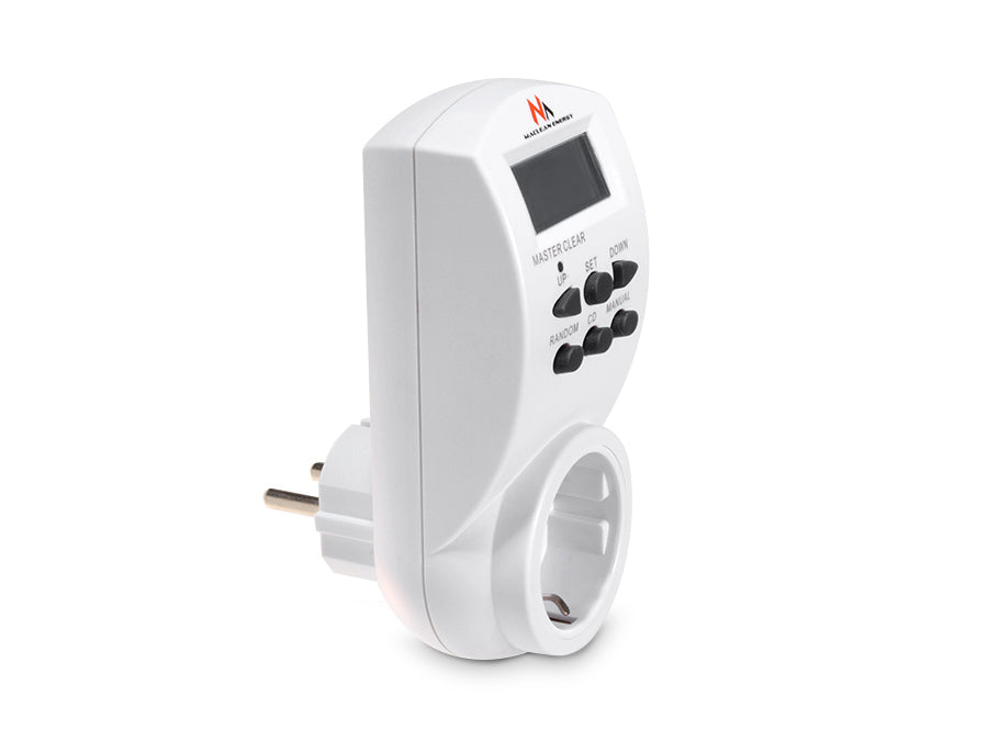 Maclean digital timer, f. slump, timer, 10 prog, max 156 program, tyskt uttag, 3600W, MCE05G