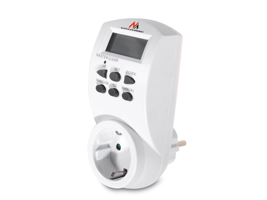 Maclean digital timer, f. slump, timer, 10 prog, max 156 program, tyskt uttag, 3600W, MCE05G
