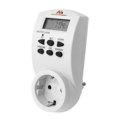 Maclean digital timer, f. slump, timer, 10 prog, max 156 program, tyskt uttag, 3600W, MCE05G