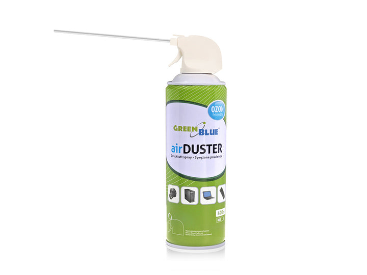 GreenBlue GB400 Compressed Air Duster Gas Spray 400ml Ozone Friendly Aerosol Can Tube PC Laptop Cleaner