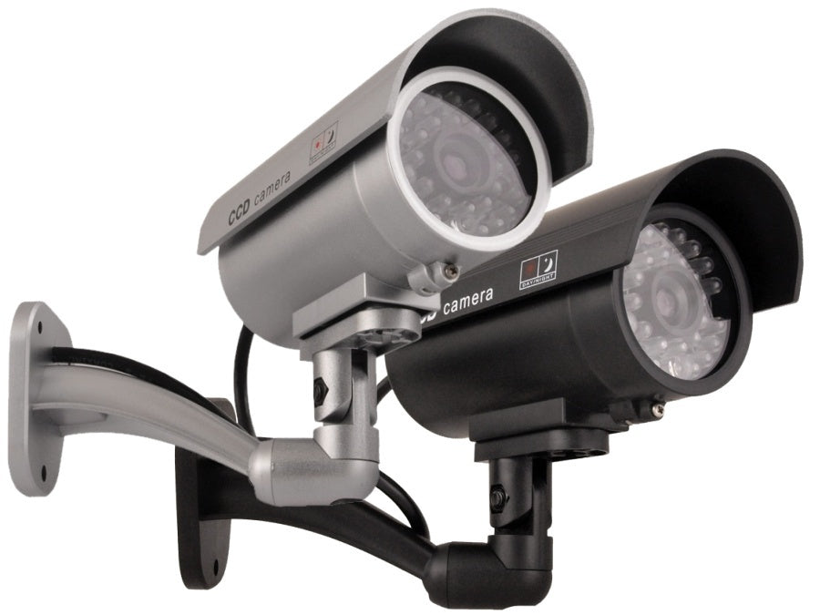 Dummy-kamera IR9000 S med IR och LED silverfärg