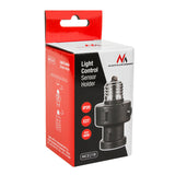 Maclean E27-lamphållare, 100W, med skymningssensor, timer, MCE21B