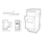 Digital timer för DIN-skena GreenBlue GB104 16 program max 240 program
