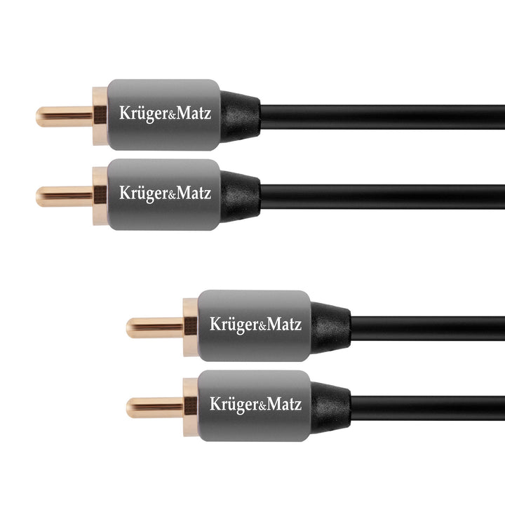 Kabel 2 * 2 cinch 0,5 m Kruger & Matz 2 RCA ljudkontakter