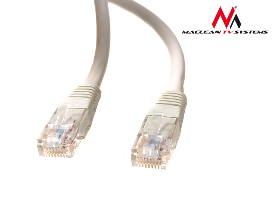 Maclean UTP patchkabel, plug-in, Cat5e, 0,5m, grå, MCTV-646