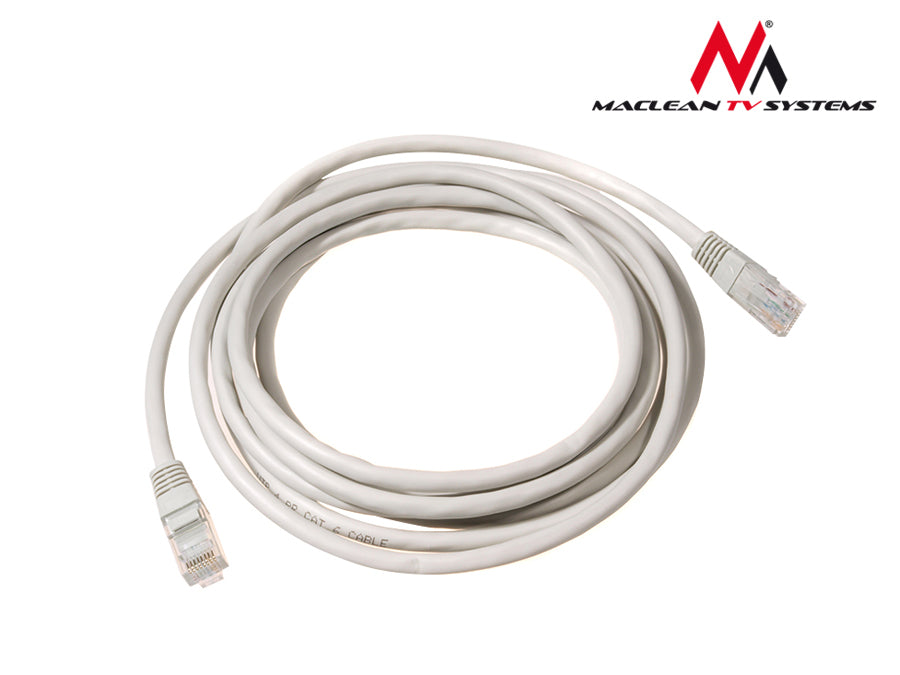Maclean UTP patchkabel, plug-in, Cat5e, 0,5m, grå, MCTV-646