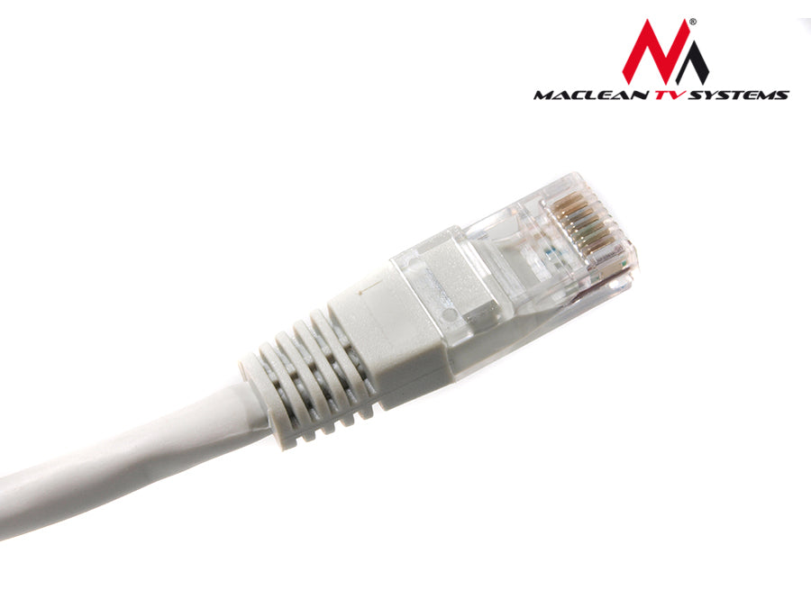 Maclean UTP patchkabel, plug-in, Cat5e, 0,5m, grå, MCTV-646