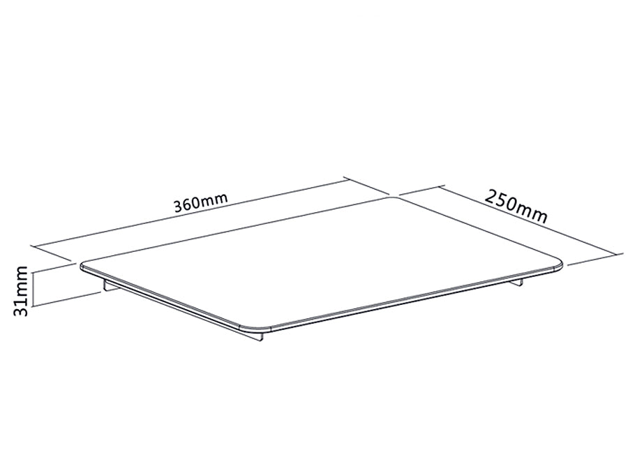Maclean MC-629 Kvalitetsglas DVD-hyllplan SkyBox Vikt max 8 kg Svart