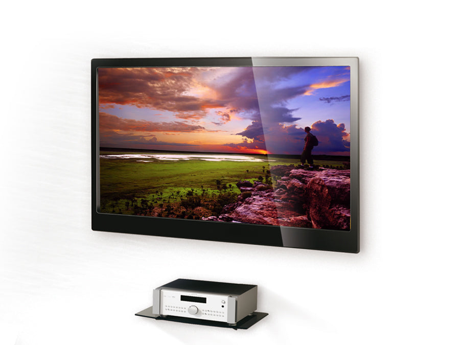 Maclean MC-629 Kvalitetsglas DVD-hyllplan SkyBox Vikt max 8 kg Svart