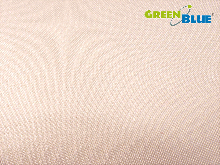 UV-polyester trädgårdsskärm segel 5m triangel GrönBlå GB502 grädde