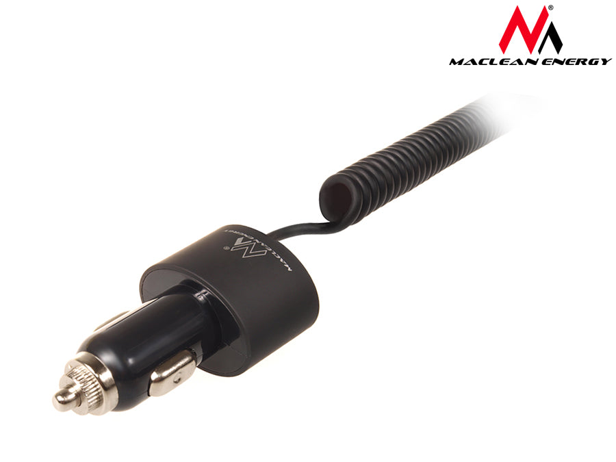 Maclean billaddare, Lightning spiral, 2xUSB, 5,2A, 1,8m, MCE76
