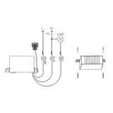 Maclean skymningssensor, med extern sond, max. 2300W, MCE34