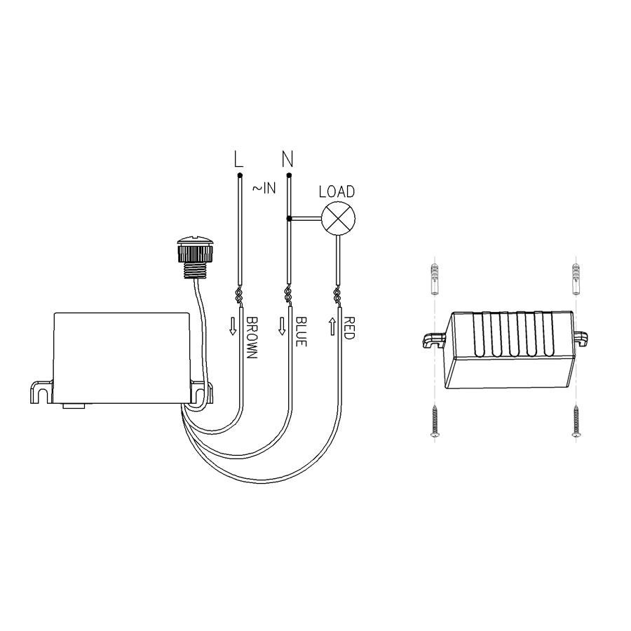 Maclean skymningssensor, med extern sond, max. 2300W, MCE34