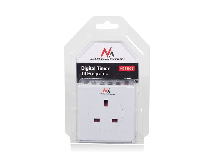 Maclean MCE30GB Programmerbar Digital LCD Timer Relay Timeswitch Socket Lightning Heater 3600W