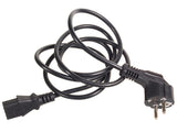 Maclean strömkabel, 3 stift, IEC C13, EU-kontakt, 1,5m, MCTV-691