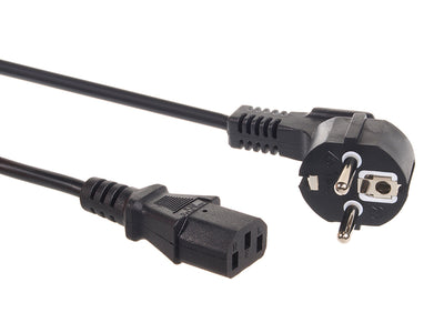 Maclean strömkabel, 3 stift, IEC C13, EU-kontakt, 1,5m, MCTV-691