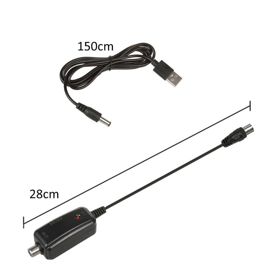 USB-kontakt / nätadapter för Maclean DVB-T-antenn, 5V, MCTV-697