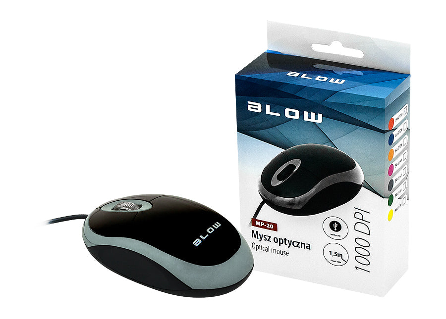 BLOW grön optisk datormus USB MP-20 PC / laptop
