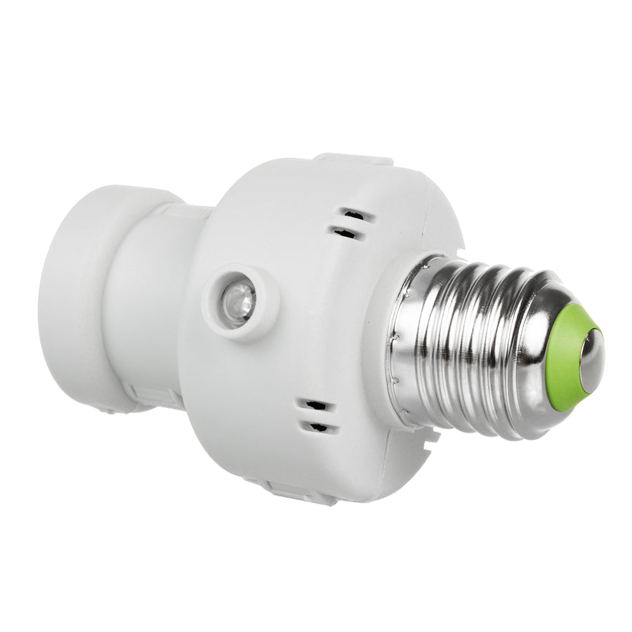 Maclean glödlampshållare, E27, max. 100W, med skymningssensor, timer, vit, MCE21W