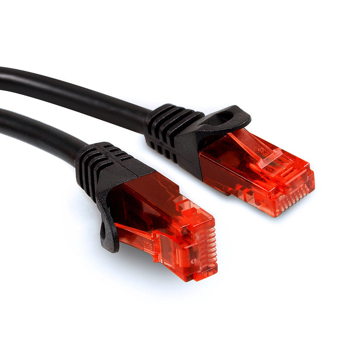 Nätverkskabelkabel UTP Cat.6e 24AWG, 2 x RJ45 hane 15m svart Maclean MCTV-739