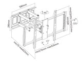 Montering Maclean, För TV, Max vesa 800x600,600X900, För platt och böjd, 60-100", Upp till 80kg, MC-679