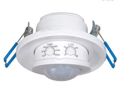 Maclean PIR-rörelsedetektor, infraröd, infälld, räckvidd 6 m, 800W/400W, MCE130