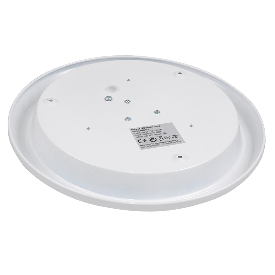Maclean rörelsesensor LED plafond, PIR-sensor, räckvidd 6m, 12W, neutral vit (4000K), MCE131