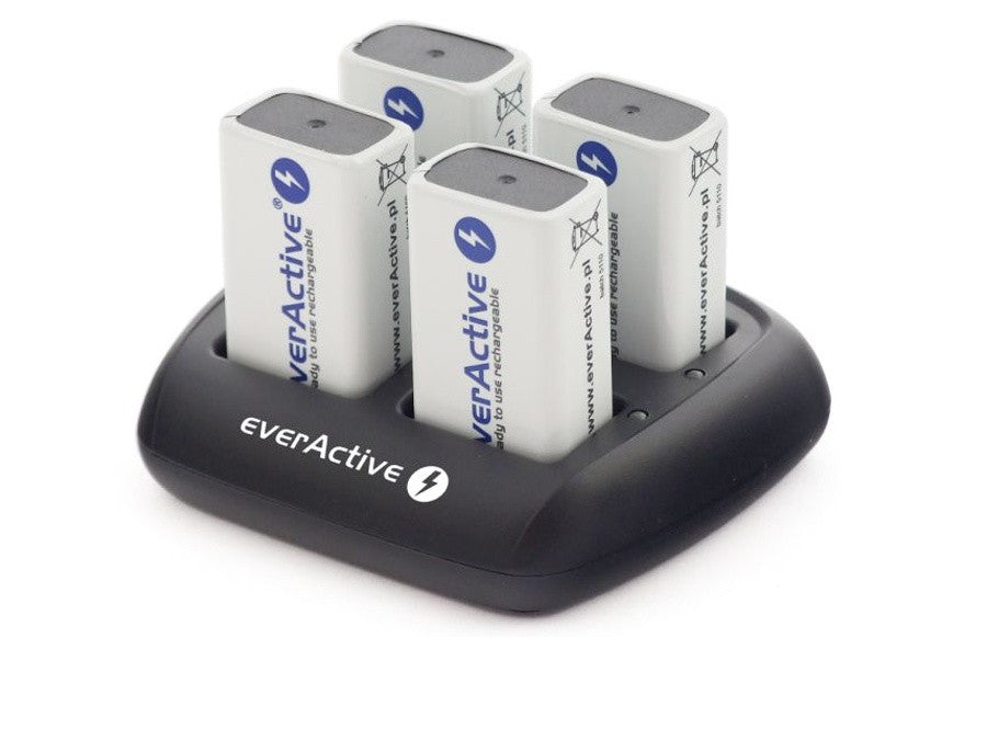 EverActive NC-109 9V bärbar uppladdningsbar batteriladdare