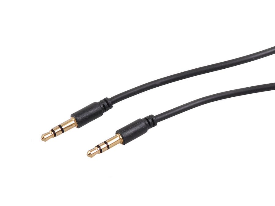 Kabel Maclean, jack 3,5 mm, kontakt till kontakt, 1,5 m, svart, MCTV-815