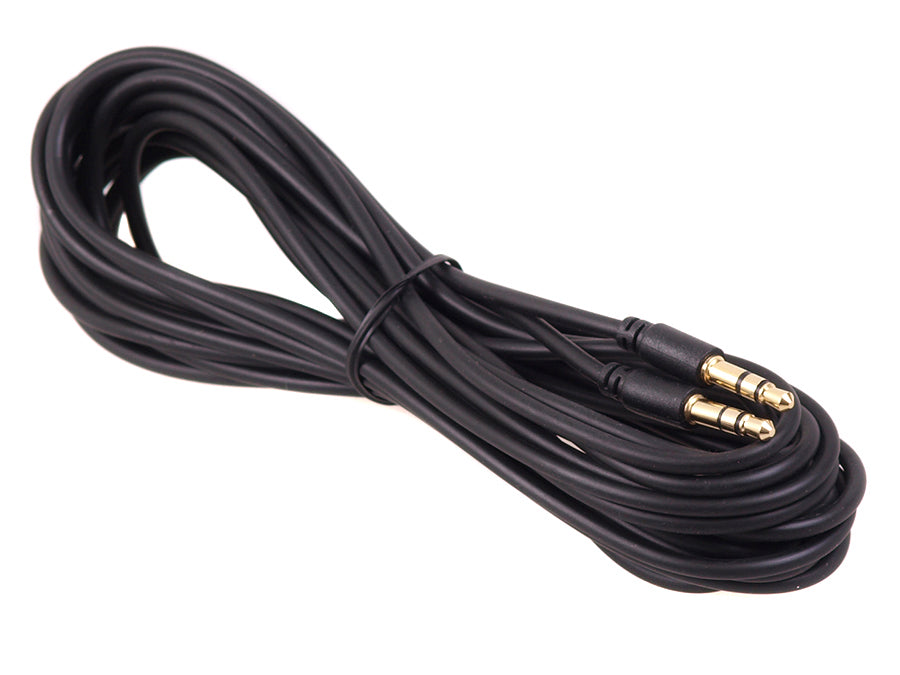 Kabel Maclean, jack 3,5 mm, kontakt till kontakt, 1,5 m, svart, MCTV-815