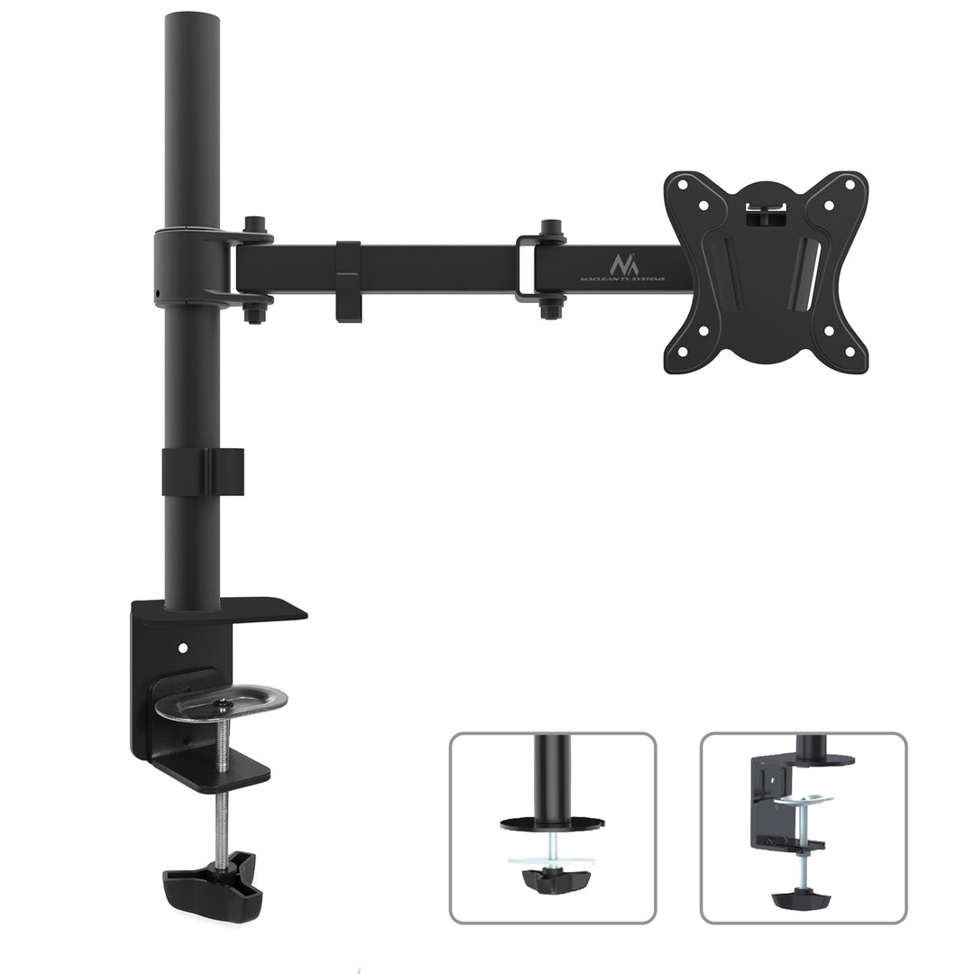 Skrivbordshållare för LCD-skärm Maclean MC-690N 13 ”-27” 8kg vesa 75x75 och 100x100